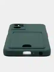 Тёмно-зелёный чехол REALME 9i / OPPO A96 с защитой камеры, карман для пластиковой карты