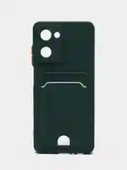 Зеленый чехол REALME 10  с отделением для пластиковой карточки и защитой камеры