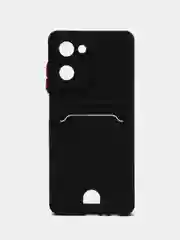 Черный чехол REALME 10  с отделением для пластиковой карточки и защитой камеры