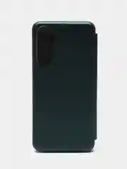 Тёмно-зелёный чехол-книжка INFINIX HOT 20, c защитой камеры