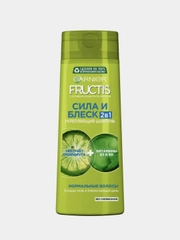 Шампунь Garnier Fructis Сила и блеск 2 в 1, укрепляющий, для нормальных волос, 400 мл