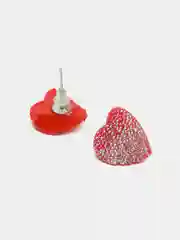 Коралловый меланж серьги в виде сердечек, фруктов и разных форм
