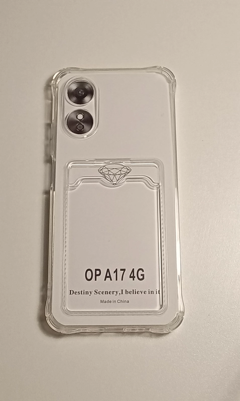Чехол для OPPO A18 / OPPO A38 / A17 с защитой камеры и карманом для карты, усиленные углы