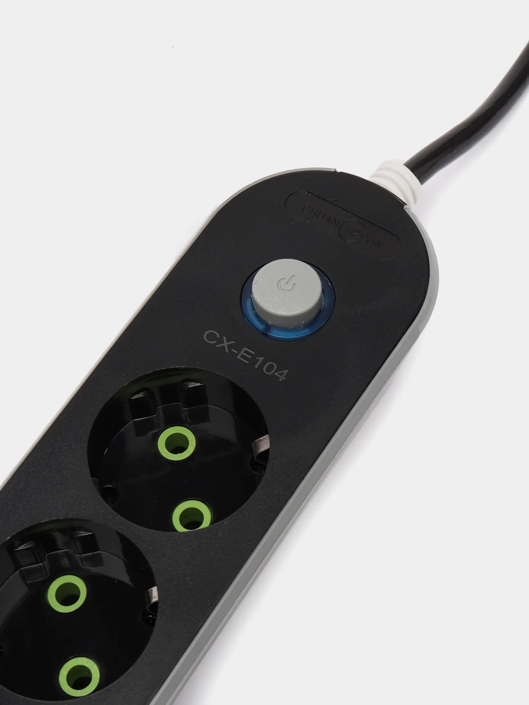 Черный сетевой фильтр с USB 4 розетки и 3 USB CX-E104 1.6 м, удлинитель электрический