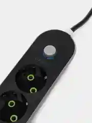 Черный сетевой фильтр с USB 4 розетки и 3 USB CX-E104 1.6 м, удлинитель электрический
