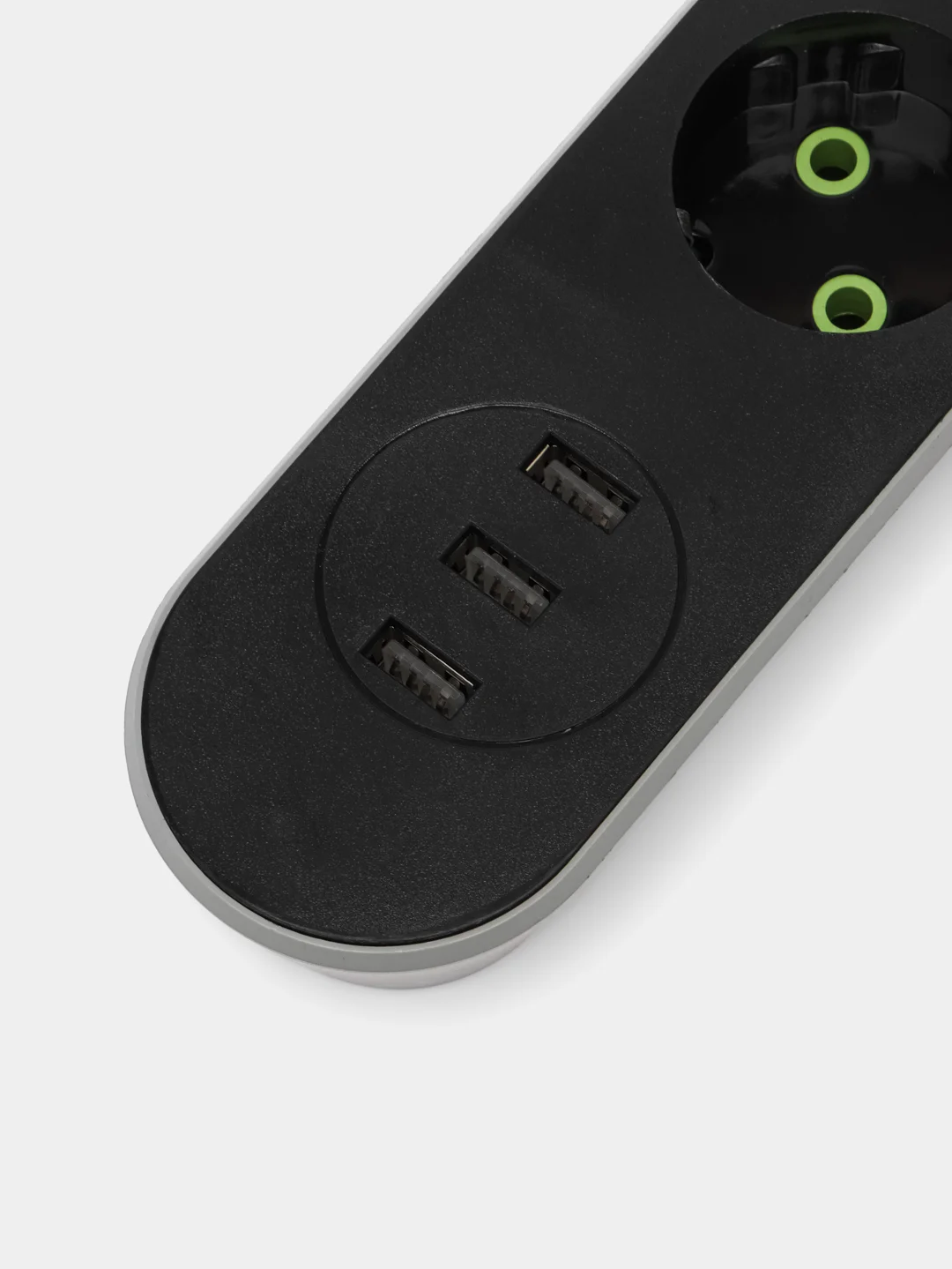 Черный сетевой фильтр с USB 4 розетки и 3 USB CX-E104 1.6 м, удлинитель электрический