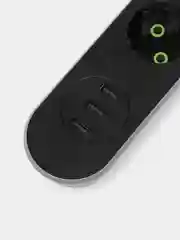 Черный сетевой фильтр с USB 4 розетки и 3 USB CX-E104 1.6 м, удлинитель электрический