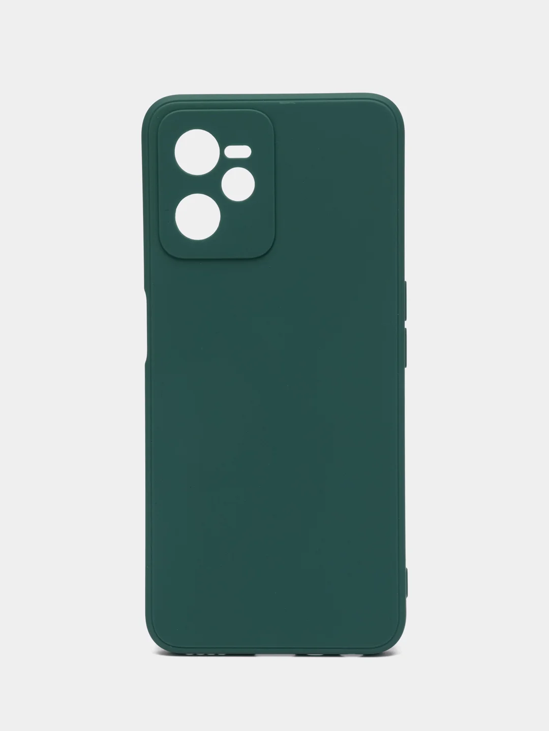 Тёмно-зелёный чехол для Realme C30, C31, C33, C35  ( Реалми С30 С31 С33 С35 ) силиконовый, прозрачный