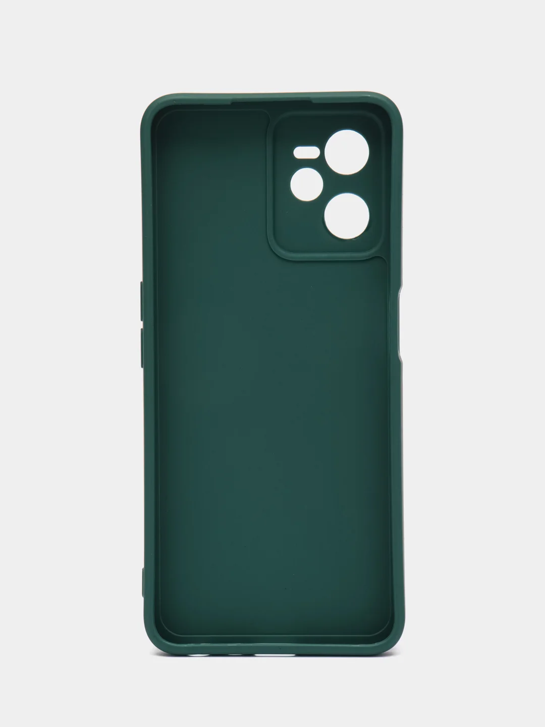 Тёмно-зелёный чехол для Realme C30, C31, C33, C35  ( Реалми С30 С31 С33 С35 ) силиконовый, прозрачный