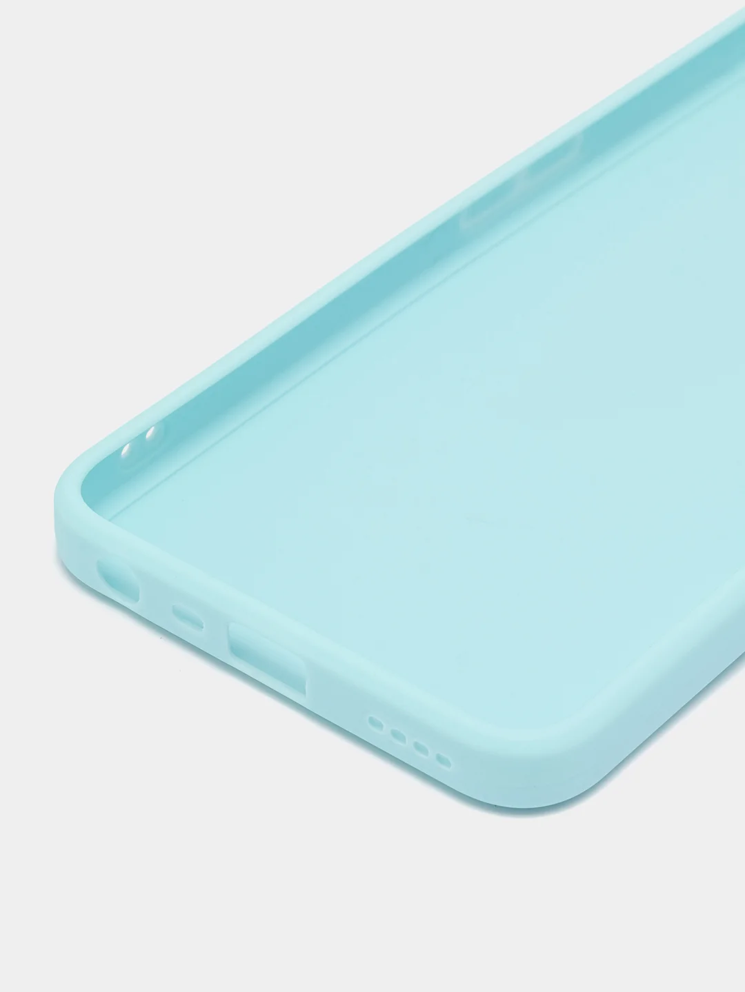 Голубой чехол для Realme C30, C31, C33, C35  ( Реалми С30 С31 С33 С35 ) силиконовый, прозрачный