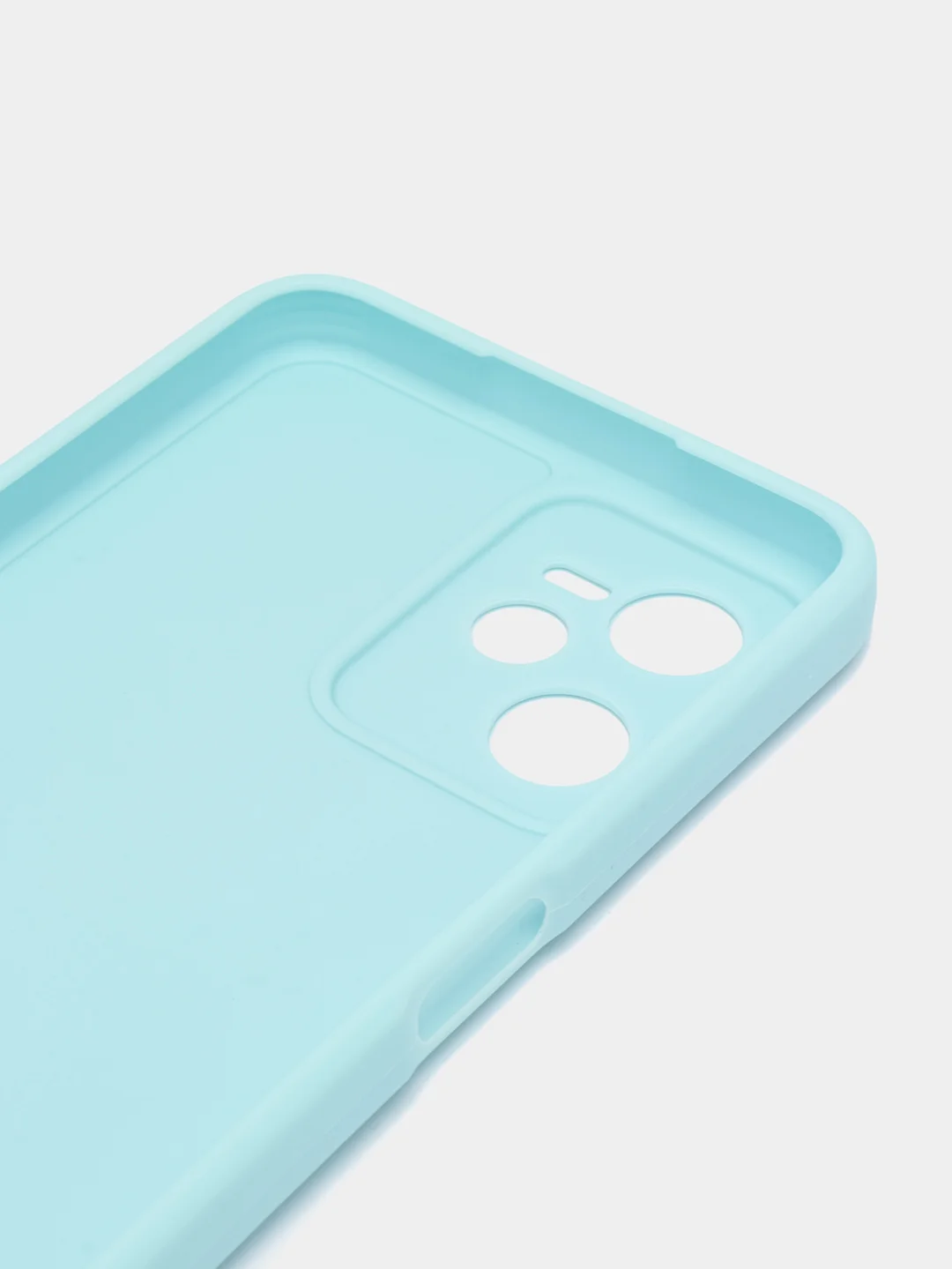 Голубой чехол для Realme C30, C31, C33, C35  ( Реалми С30 С31 С33 С35 ) силиконовый, прозрачный