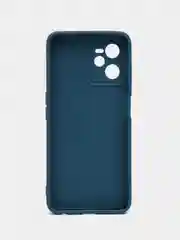 Синий чехол для Realme C30, C31, C33, C35  ( Реалми С30 С31 С33 С35 ) силиконовый, прозрачный