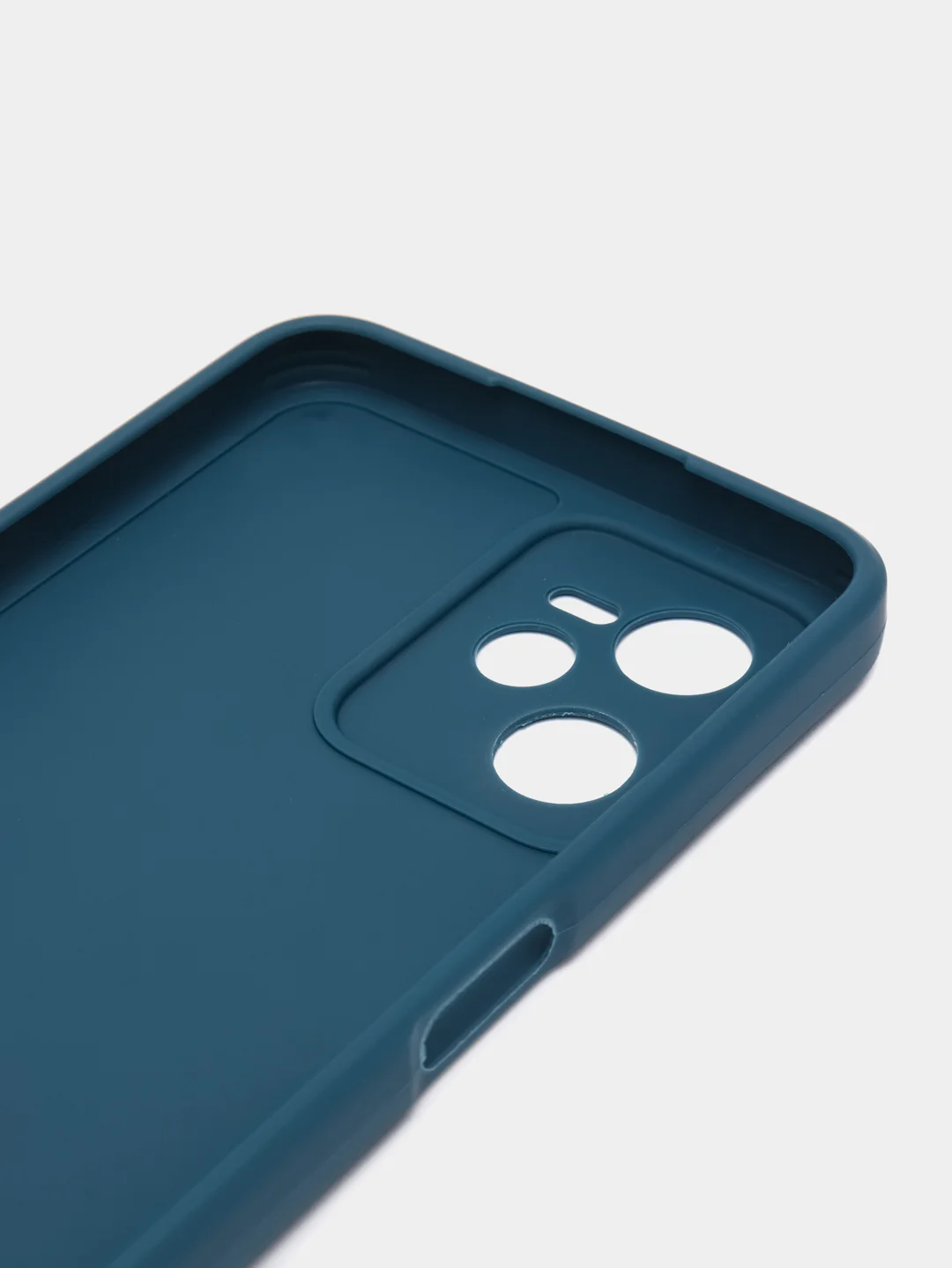 Синий чехол для Realme C30, C31, C33, C35  ( Реалми С30 С31 С33 С35 ) силиконовый, прозрачный