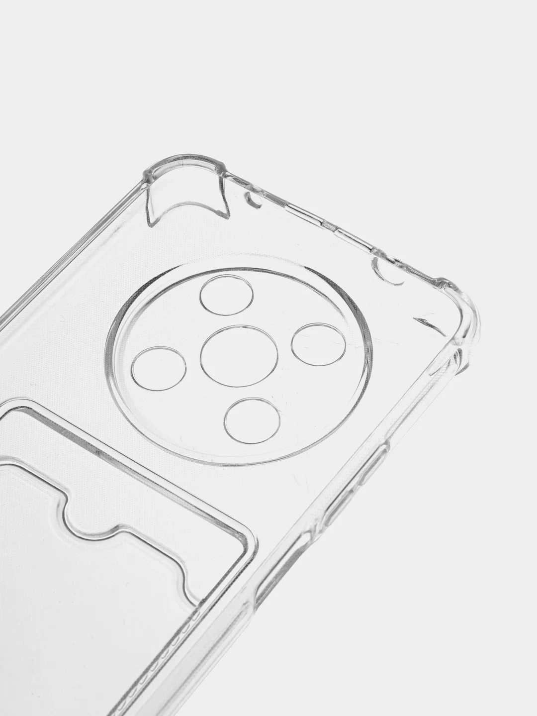 Прозрачный силиконовый чехол для Huawei Nova Y90 (Хуавей Нова у90), с карманом для карт, прозрачный