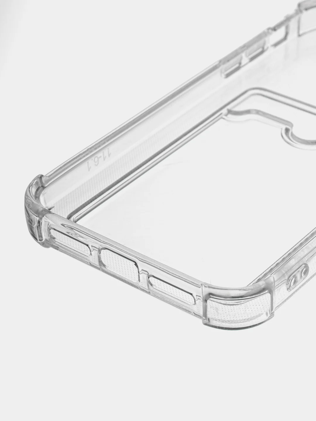 Прозрачный чехол iPhone 15/14/13/12/11/Pro/Max/Plus/Mini/XR/Xs/6/8/7SE с карманом для карт прозрачный