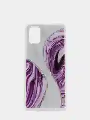 Индиго чехол Samsung Galaxy M51, Самсунг Галакси М51 силиконовый с мраморным рисунком