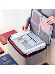 Удобная многослойная сумка-органайзер для хранения и перевозки документов