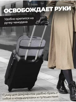 Удобная многослойная сумка-органайзер для хранения и перевозки документов