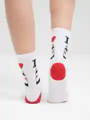 Алый носки женские, с принтом
