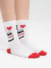 Алый носки женские, с принтом