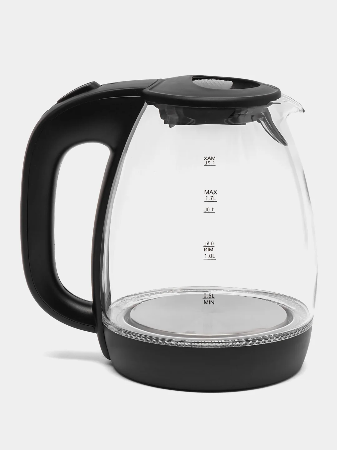 Чайник SONNEN KT-1786, 1,7л, 2200Вт, закрытый нагревательный элемент, стекло, 453422