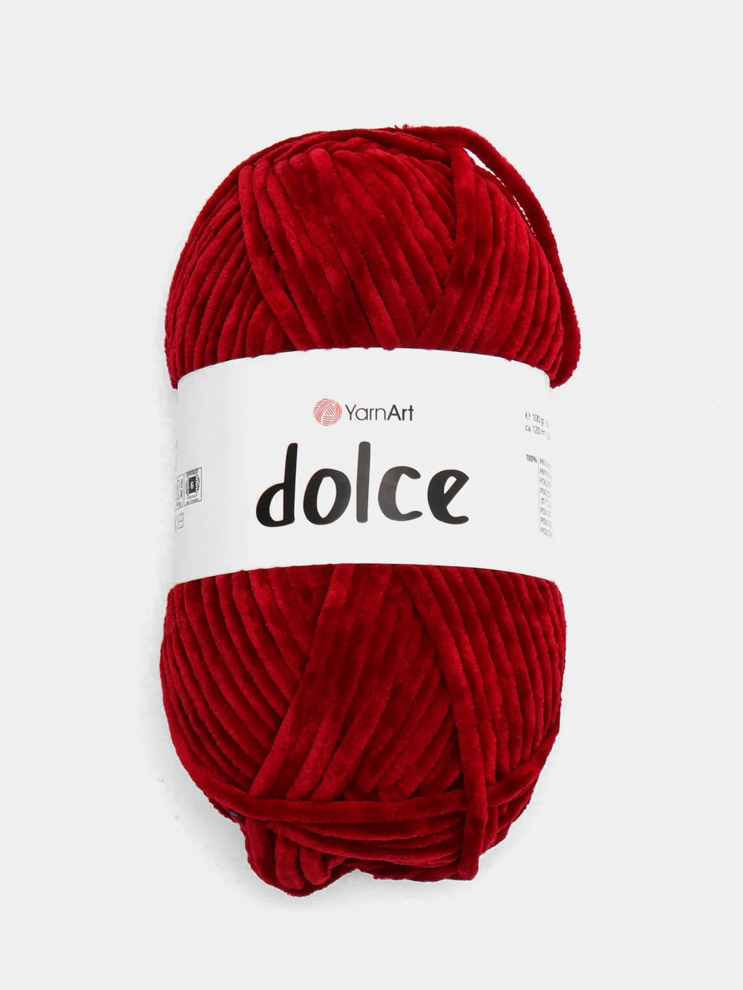 Багровый пряжа плюшевая YarnArt Dolce (ЯрнАрт Дольче)