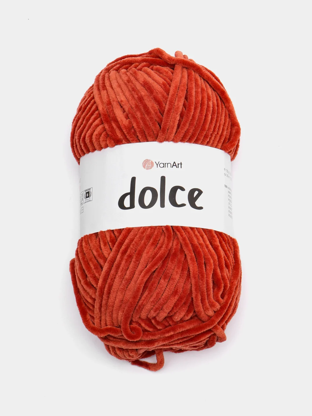 Коралловый пряжа плюшевая YarnArt Dolce (ЯрнАрт Дольче)