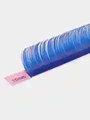 РЕСНИЦЫ ДЛЯ НАРАЩИВАНИЯ ЦВЕТНЫЕ, СИНИЕ, MIX- 7-15mm. Изгиб D 0,10 mm
