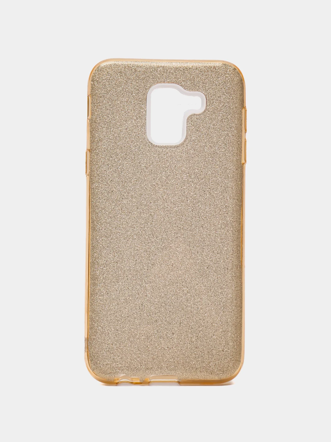 Золотой силиконовый чехол с блестками на Samsung Galaxy J6