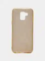 Золотой силиконовый чехол с блестками на Samsung Galaxy J6