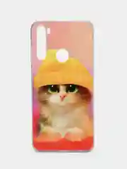 Желтый силиконовый чехол на Xiaomi Redmi Note 8T / Сяоми Редми Нот 8T прозрачный, с рисунком