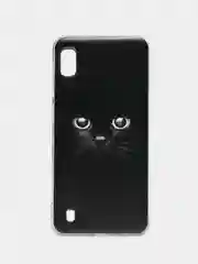 Шоколадный силиконовый чехол на Samsung Galaxy A10 / Самсунг А10 прозрачный с рисунком, защита камеры