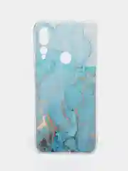 Светло-синий чехол на Huawei Honor 9X Premium/Y9 Prime 2019 / Хонор 9X Премиум прозрачный, с рисунком