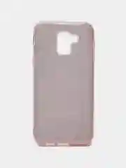 Розовый силиконовый чехол с блестками на Samsung Galaxy J6