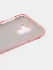 Розовый силиконовый чехол с блестками на Samsung Galaxy J6