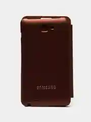 Коричневый кожанный чехол-книжка на Samsung Galaxy Note N7000