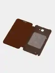 Коричневый кожанный чехол-книжка на Samsung Galaxy Note N7000