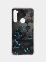 Бирюзовый силиконовый чехол на Xiaomi Redmi Note 8T / Сяоми Редми Нот 8T прозрачный, с рисунком