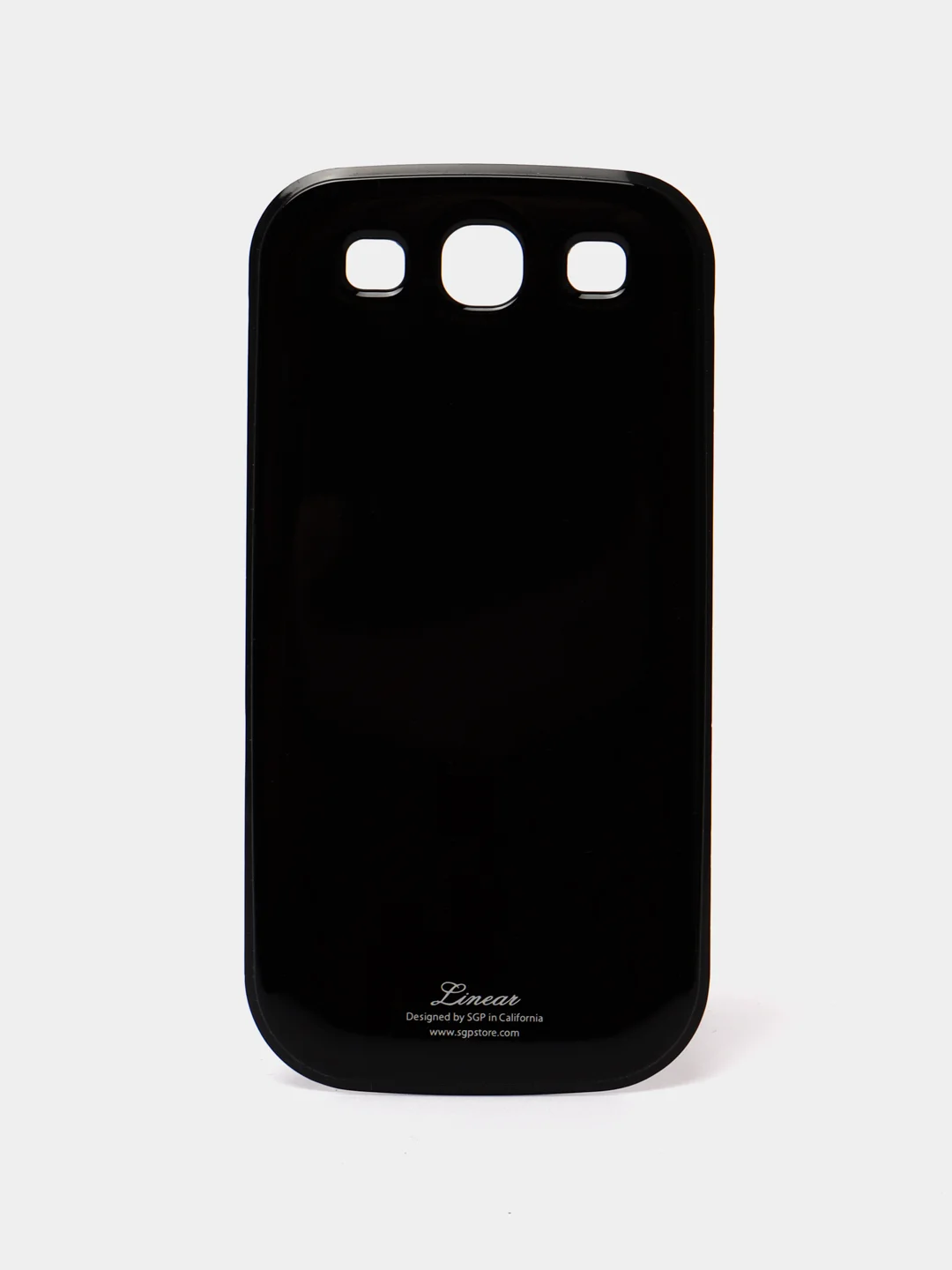 Черный пластиковый чехол налкадка-бампер для Samsung S3 / i9300