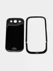 Черный пластиковый чехол налкадка-бампер для Samsung S3 / i9300