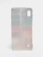 Бордовый силиконовый чехол на Samsung Galaxy A10 / Самсунг А10 прозрачный с рисунком, защита камеры