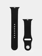 Черный силиконовый ремешок для Apple Watch 3, 4, 5, 6, 7, SE на 38/42