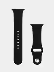 Черный силиконовый ремешок для Apple Watch 3, 4, 5, 6, 7, SE на 38/42