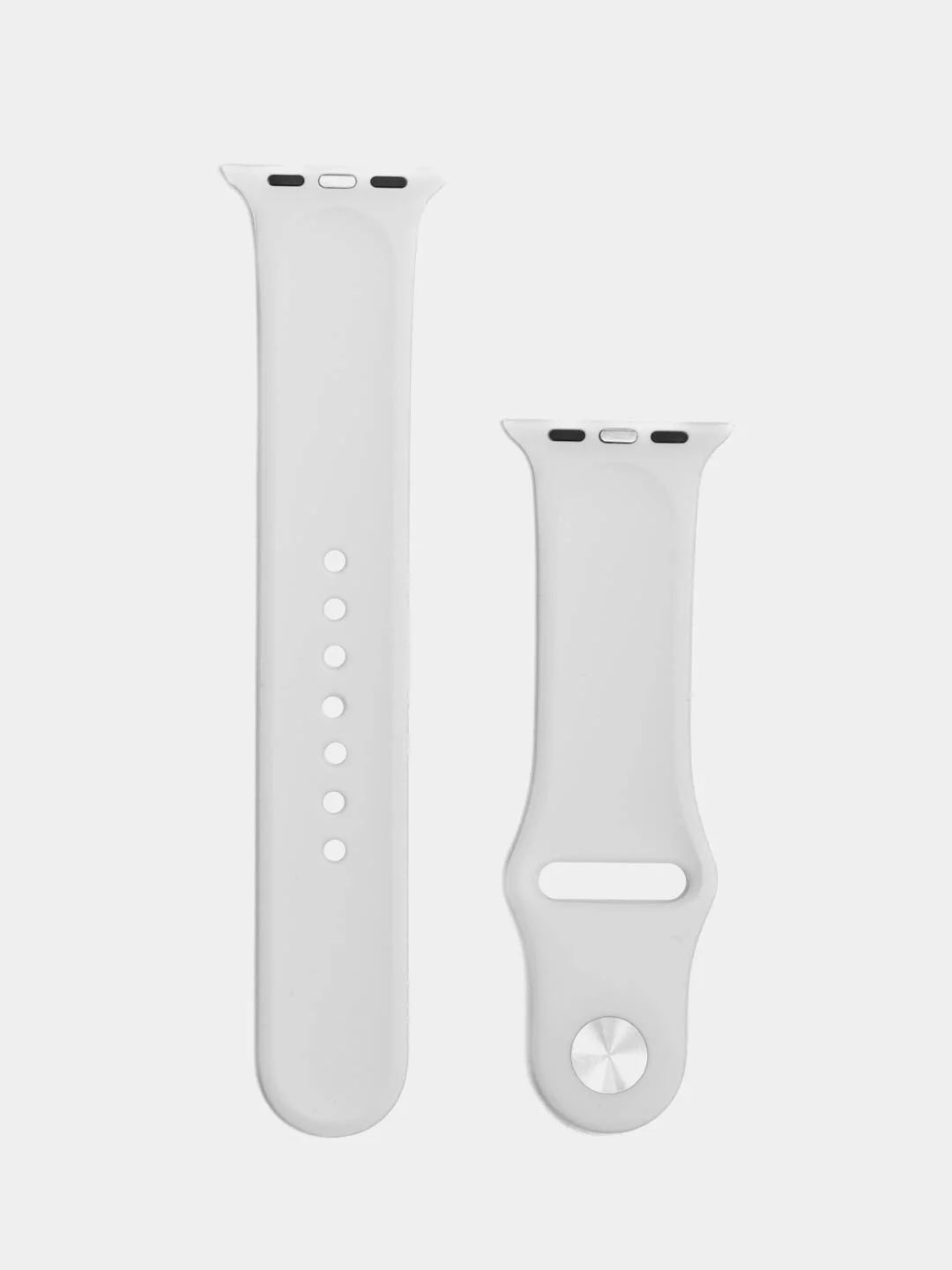 Белый силиконовый ремешок для Apple Watch 3, 4, 5, 6, 7, SE на 38/42