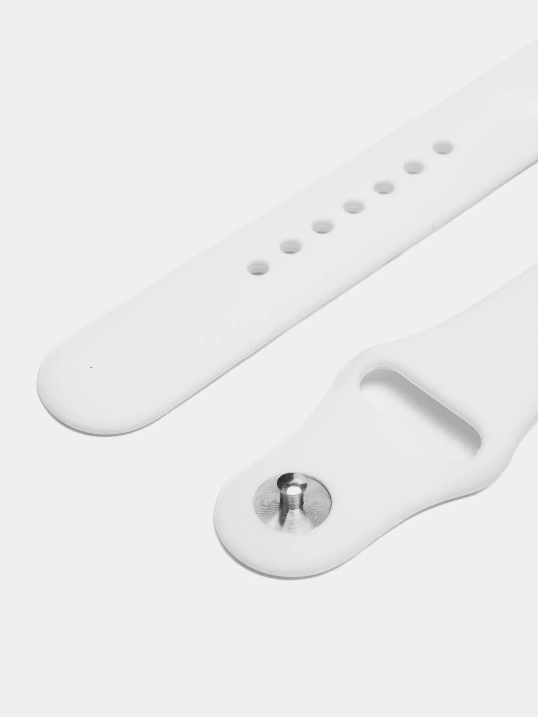 Белый силиконовый ремешок для Apple Watch 3, 4, 5, 6, 7, SE на 38/42