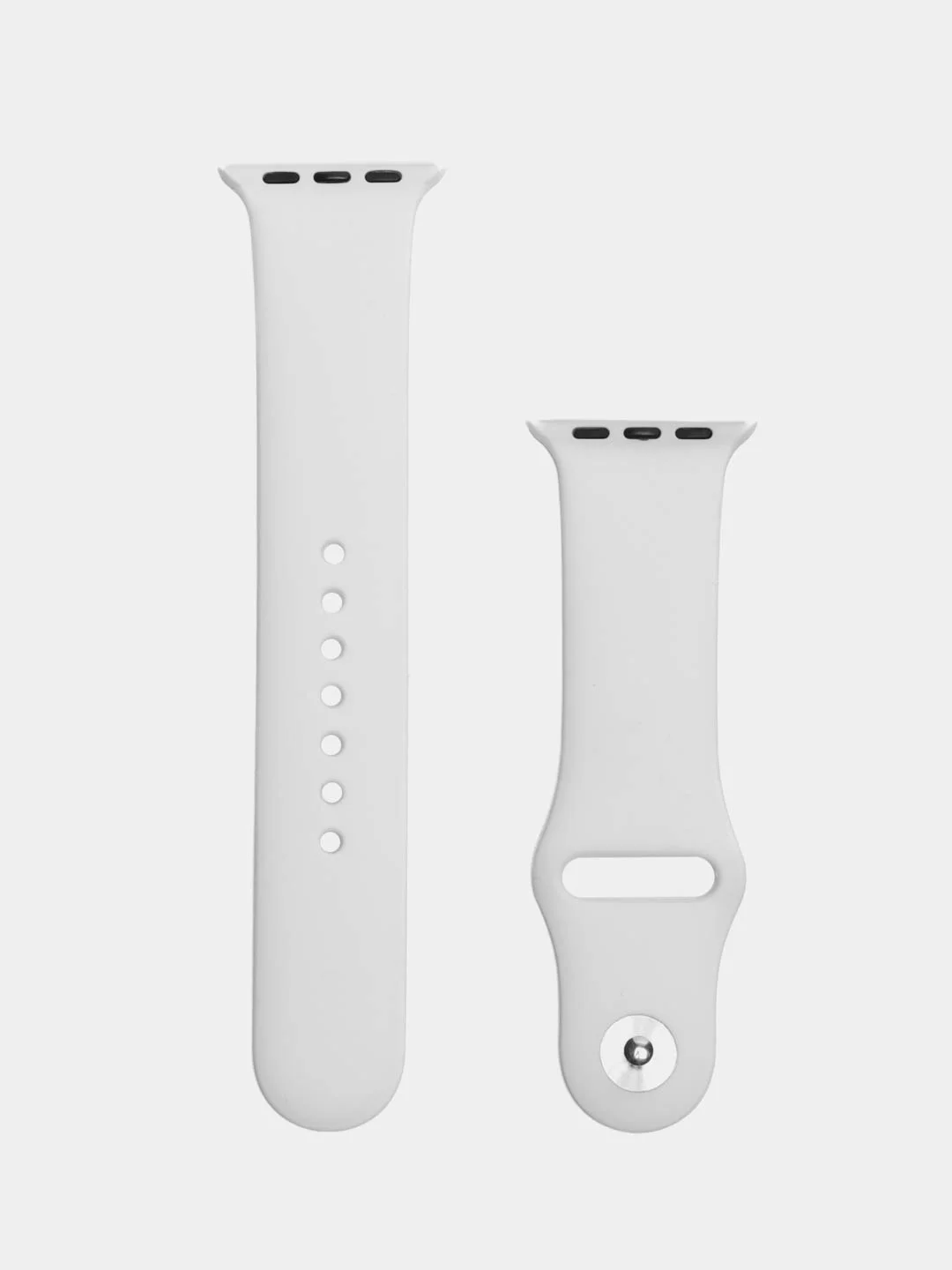 Белый силиконовый ремешок для Apple Watch 3, 4, 5, 6, 7, SE на 38/42
