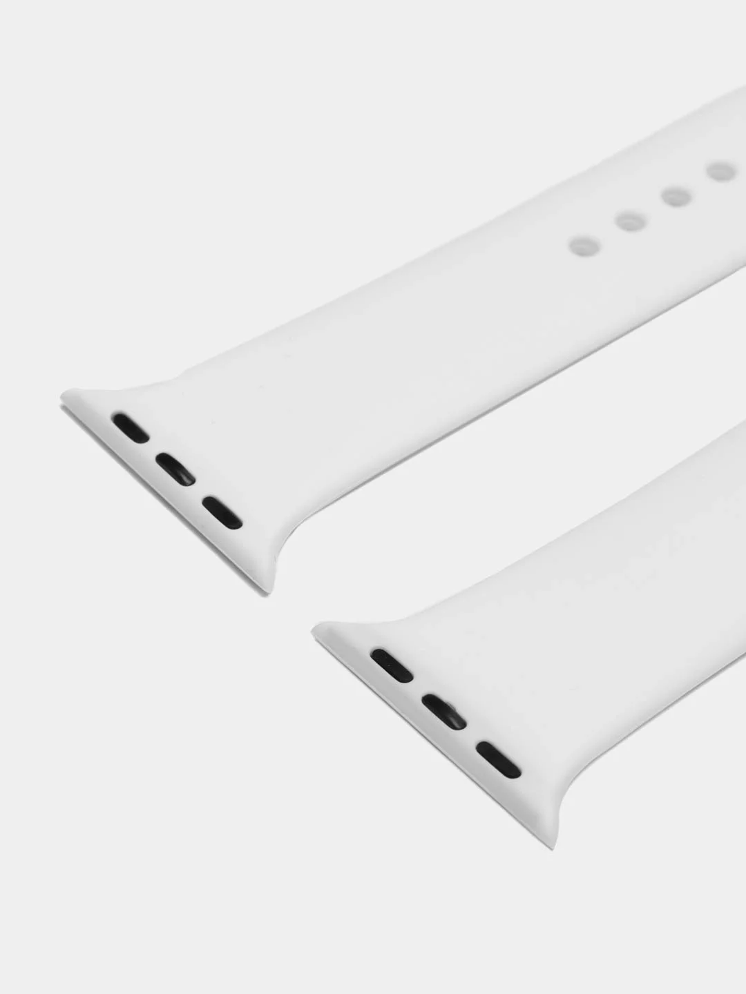Белый силиконовый ремешок для Apple Watch 3, 4, 5, 6, 7, SE на 38/42