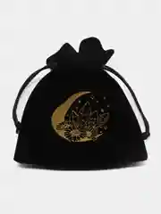 Черный бархатная сумочка для хранения карт таро