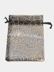 Черный мешочки ИЗ ОРГАНЗЫ С РИСУНКОМ 15*10 см