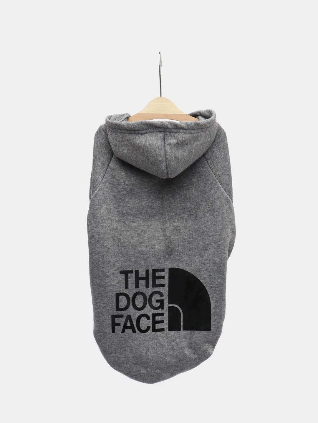 Серый толстовка для собаки с принтом the dog face